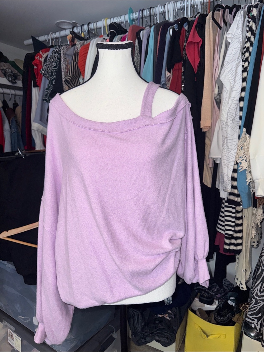 Free People We The Free Flaunt It Tee Lavender Top L